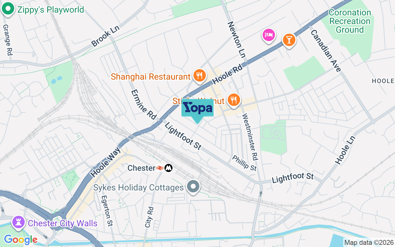 Map showing the location of CH2 3BX