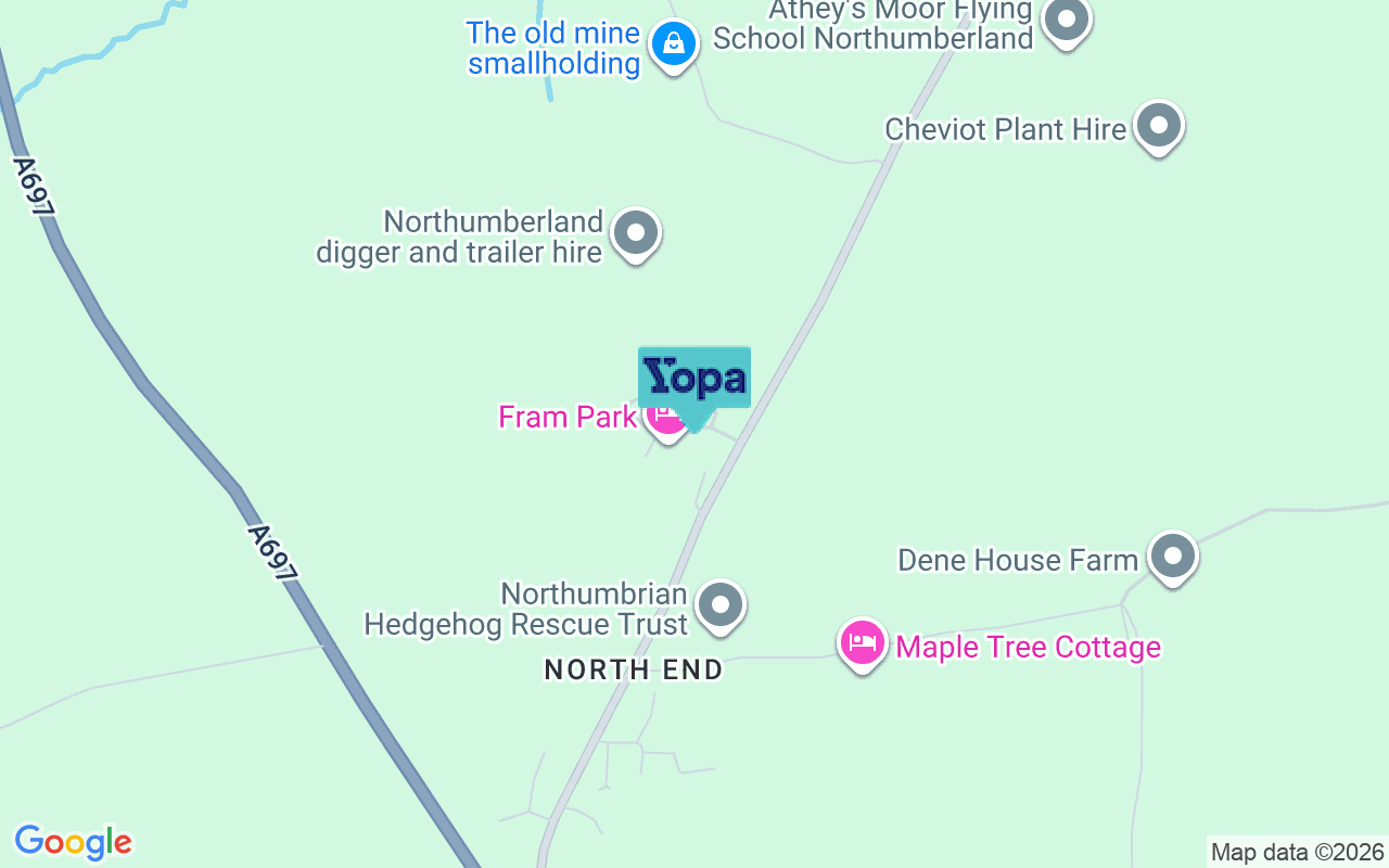 Map showing the location of NE65 8DA
