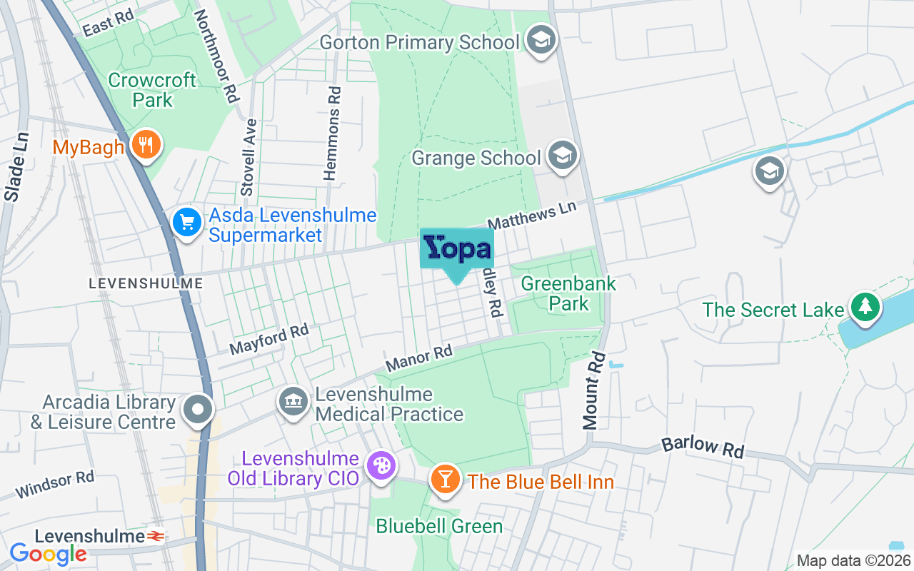 Map showing the location of M19 3FP