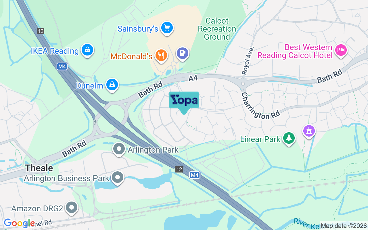 Map showing the location of RG31 7BG