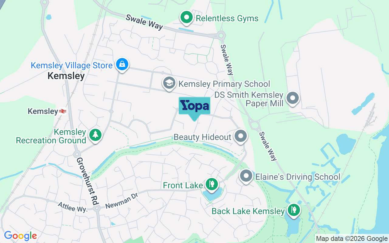 Map showing the location of ME10 2UL