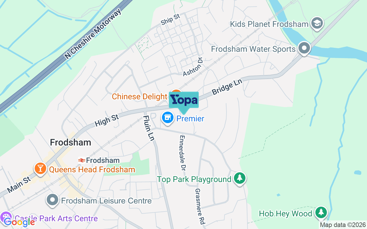Map showing the location of WA6 7GY