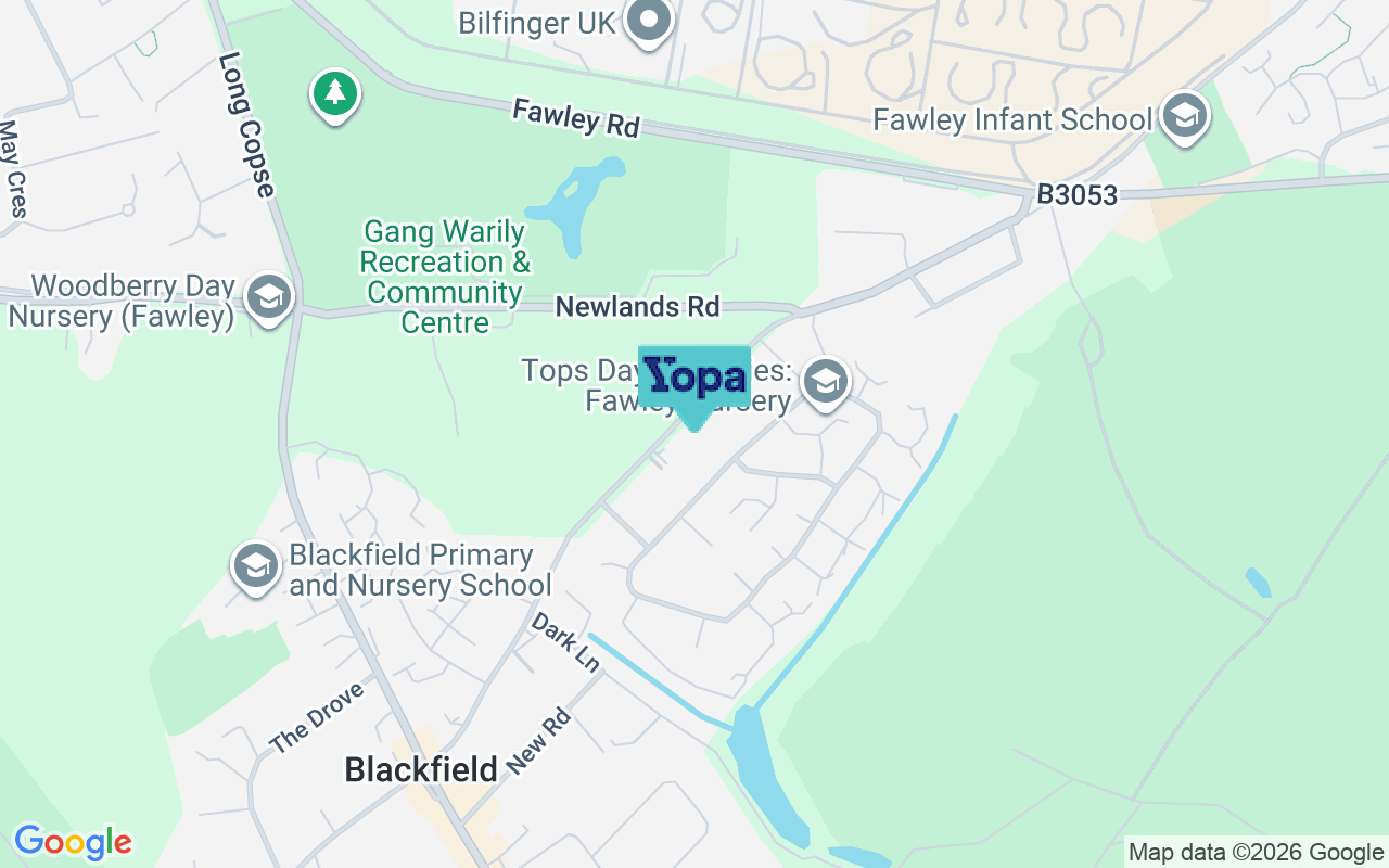 Map showing the location of SO45 1EH