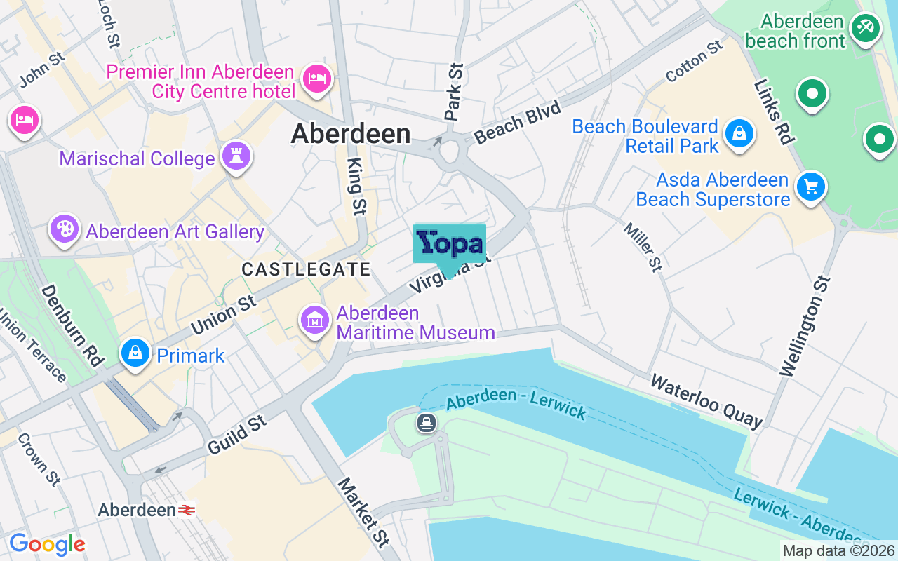 Map showing the location of AB11 5AU