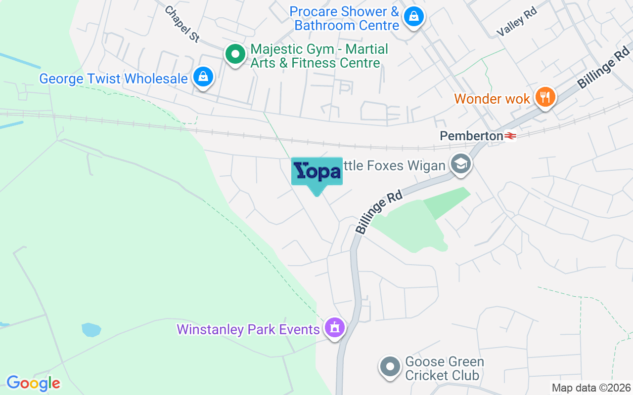 Map showing the location of WN3 6AQ