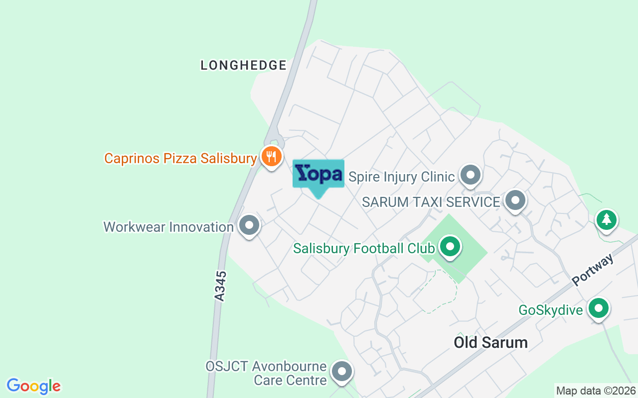 Map showing the location of SP4 6SF