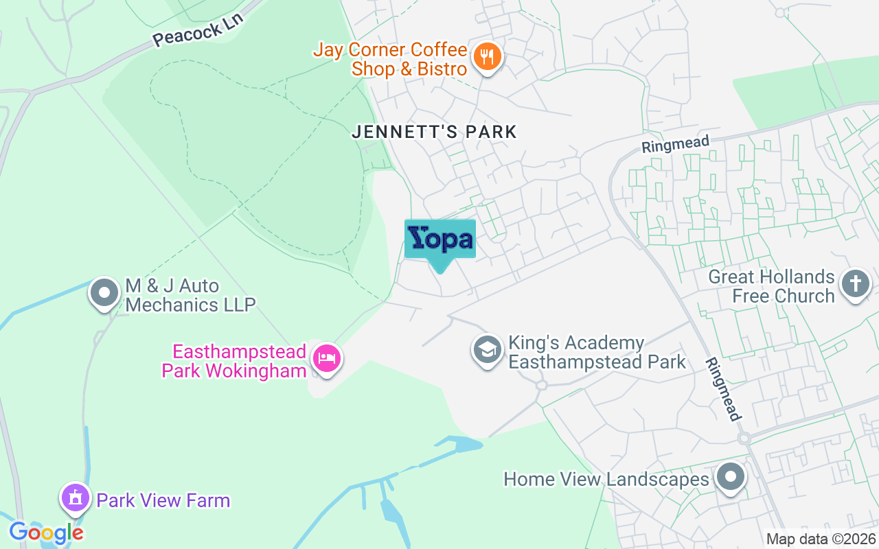 Map showing the location of RG12 8EY