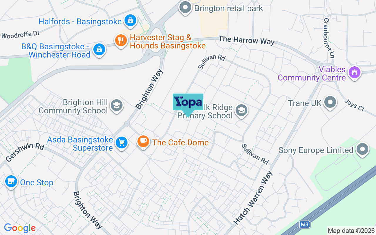Map showing the location of RG22 4DS
