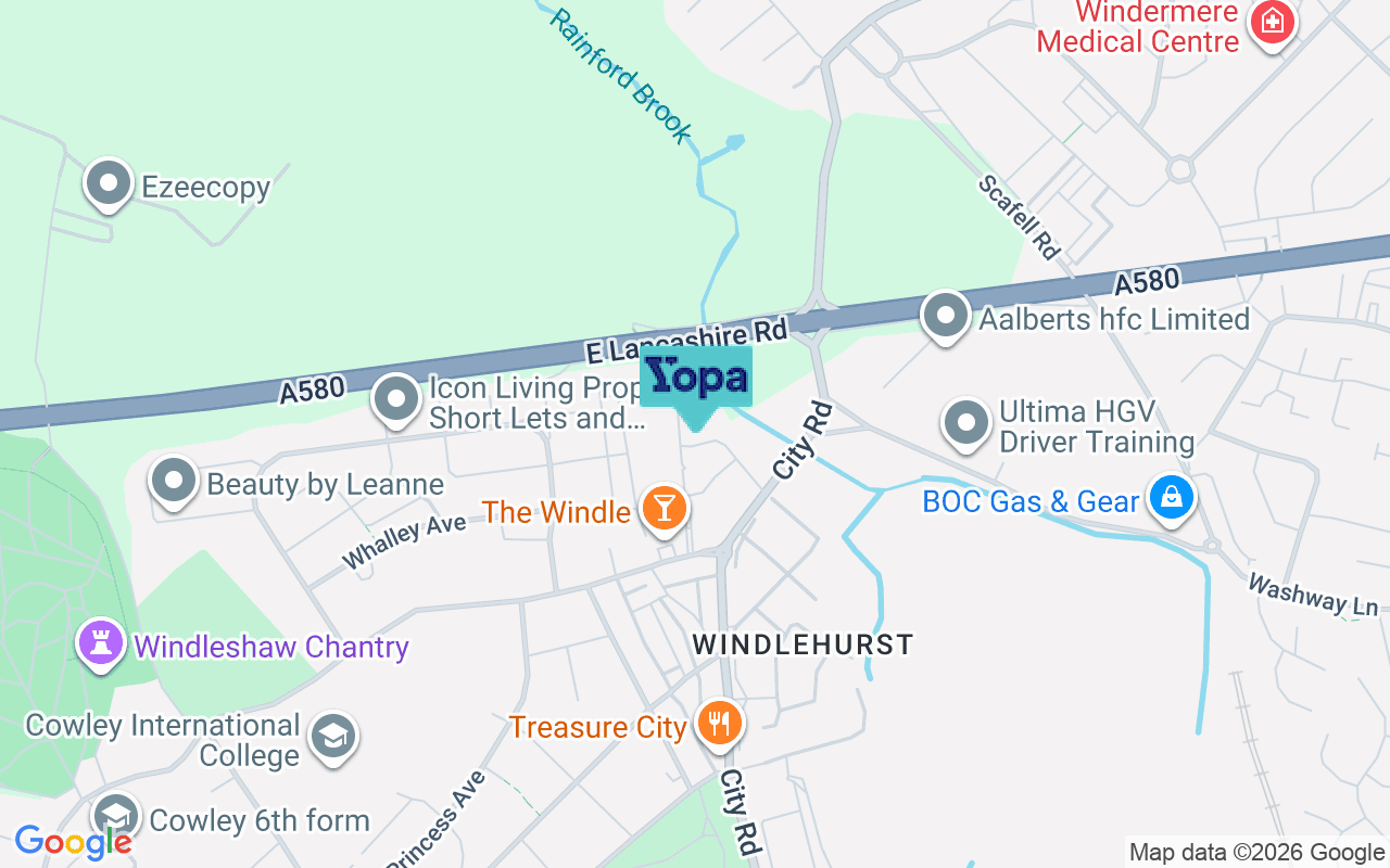 Map showing the location of WA10 6WA