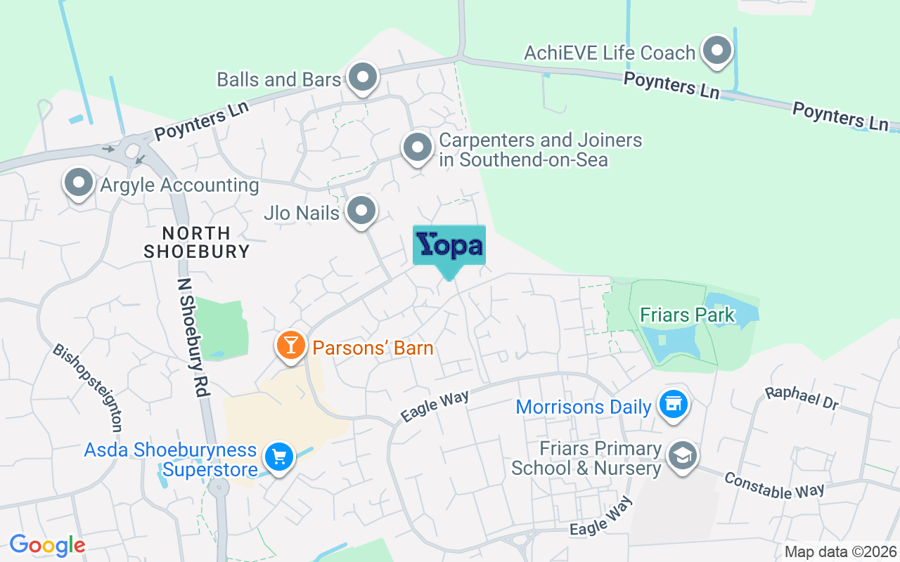 Map showing the location of SS3 8BX