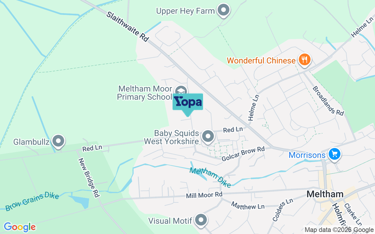 Map showing the location of HD9 5LH