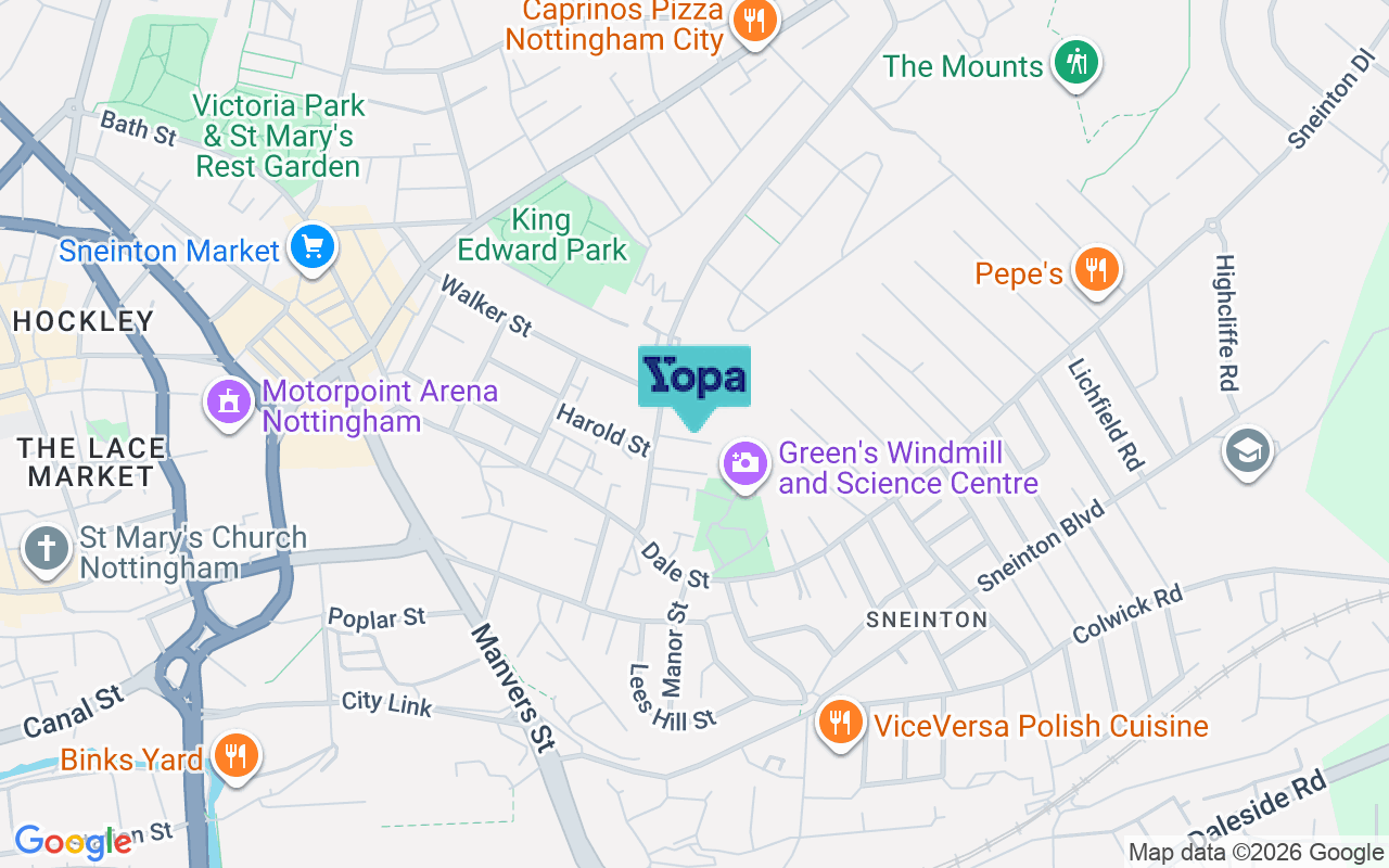 Map showing the location of NG2 4QE