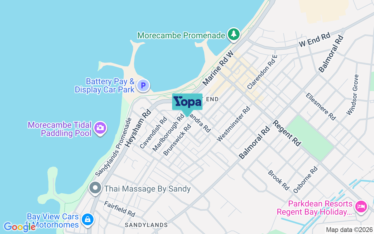 Map showing the location of LA3 1TQ