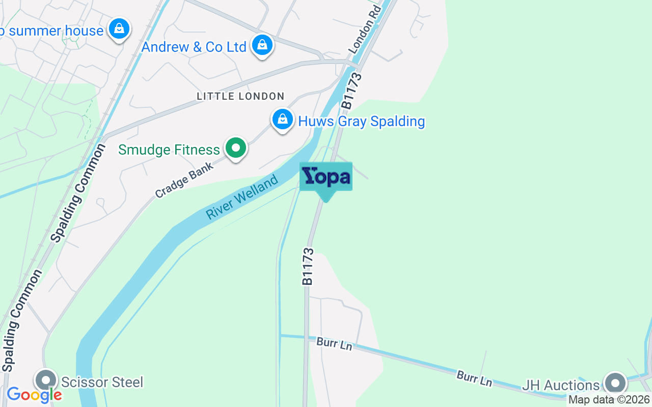 Map showing the location of PE12 6AA