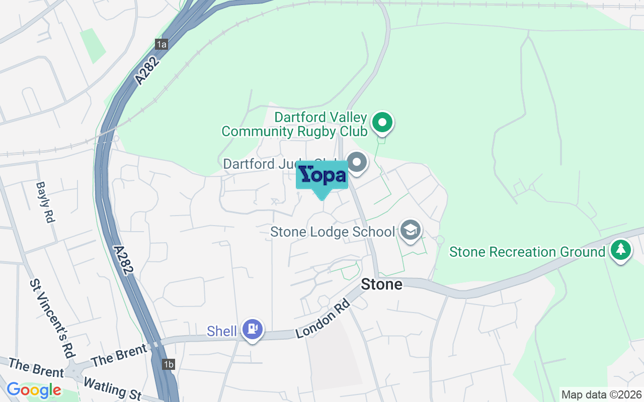 Map showing the location of DA2 6FG