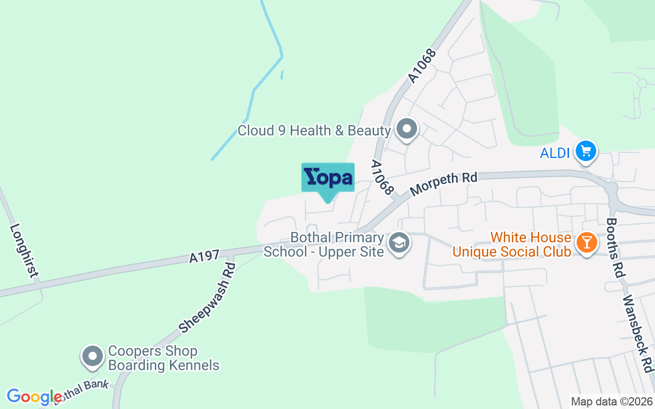 Map showing the location of NE63 8RQ