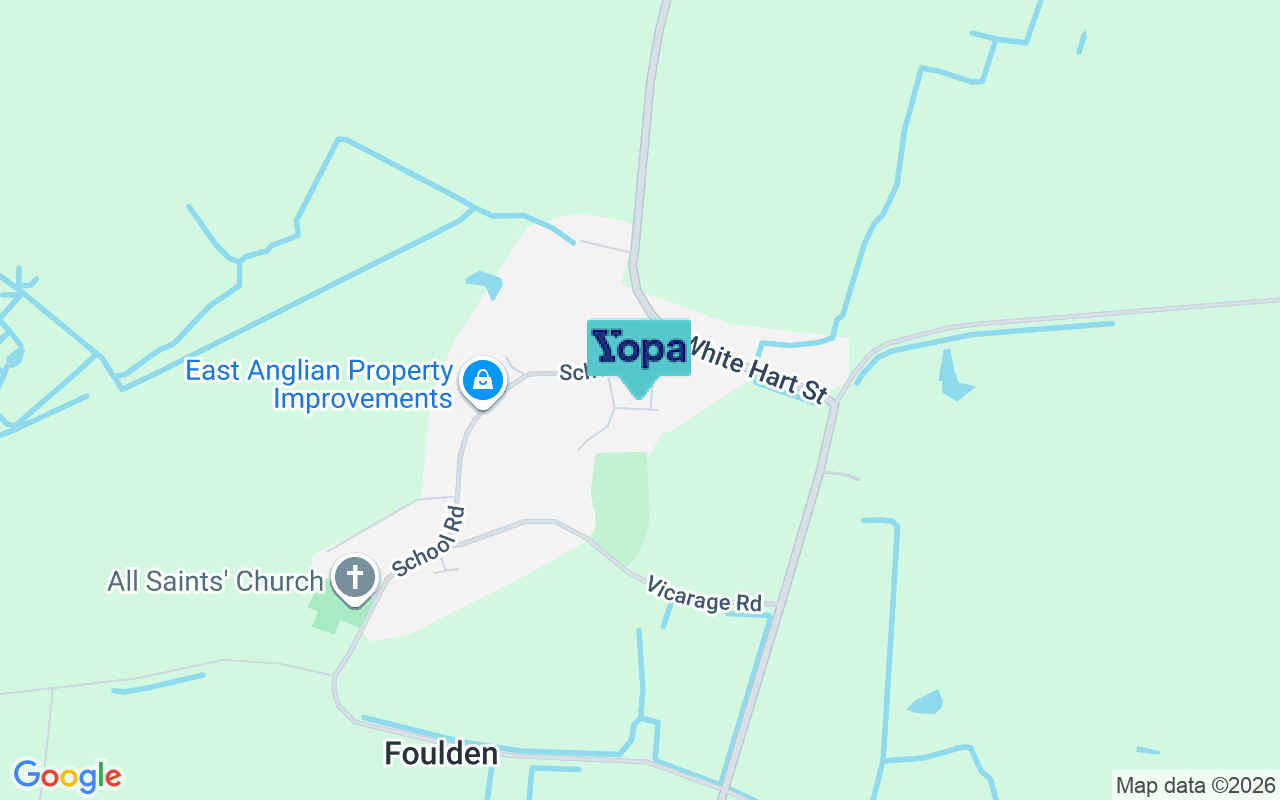 Map showing the location of IP26 5AN