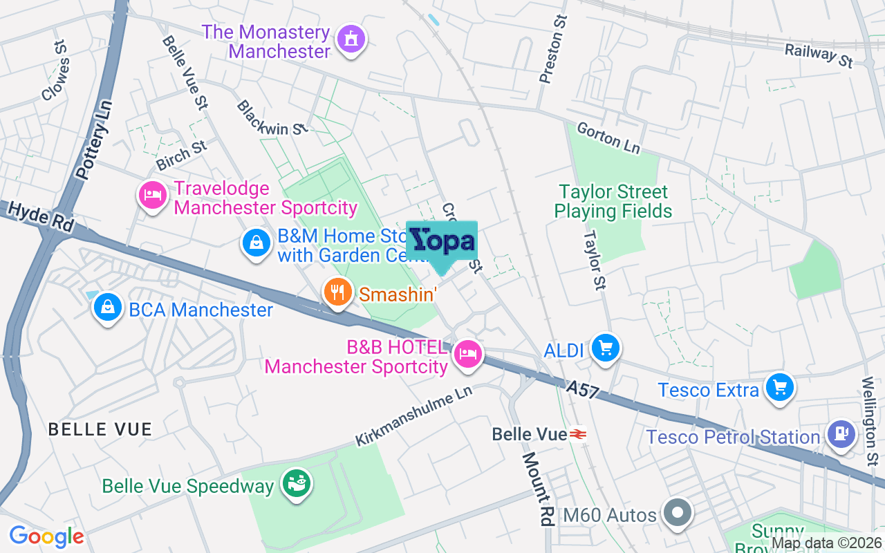 Map showing the location of M18 8BB