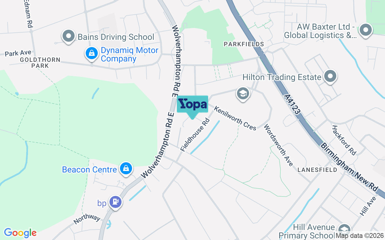 Map showing the location of WV4 6SL
