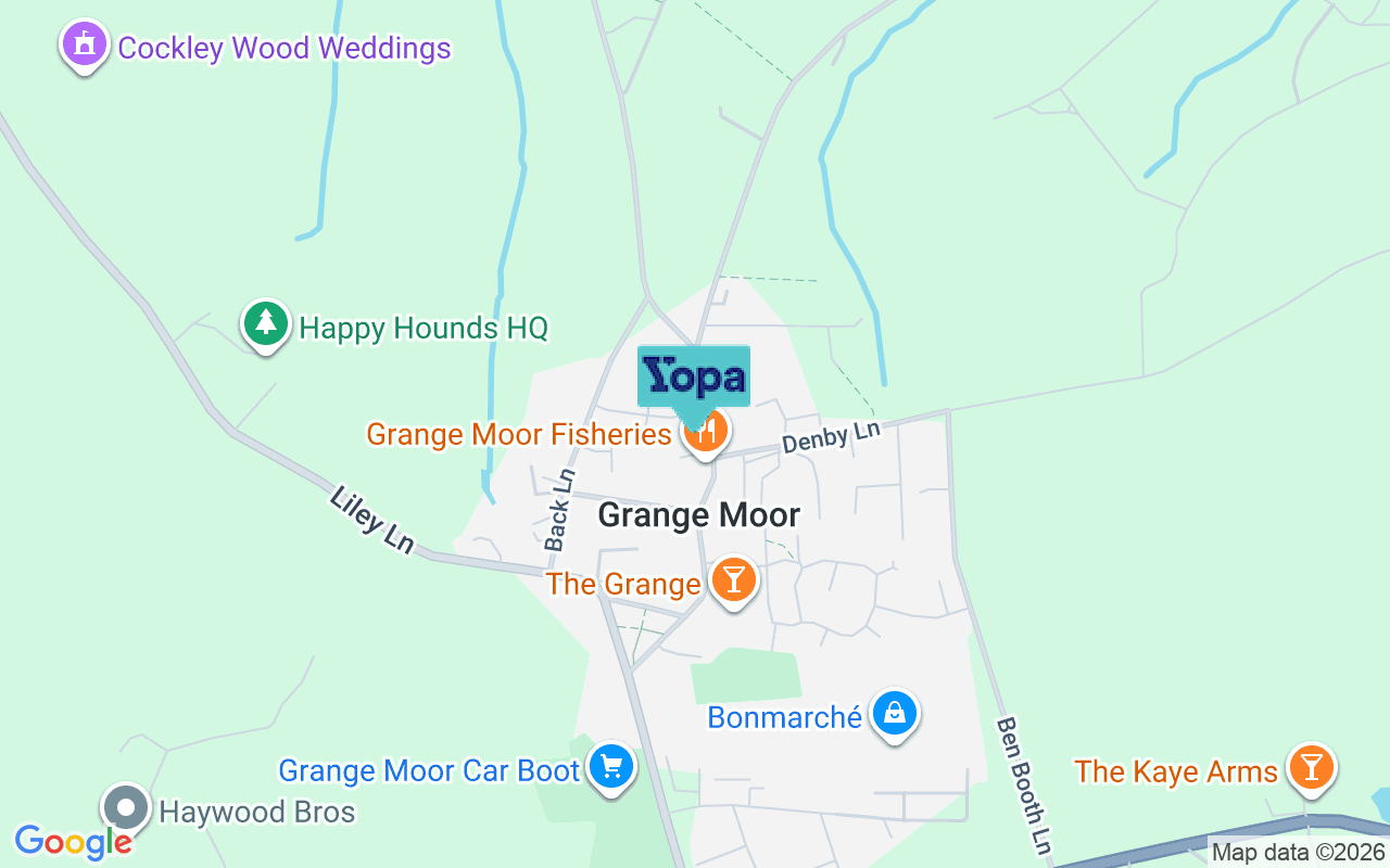 Map showing the location of WF4 4EG