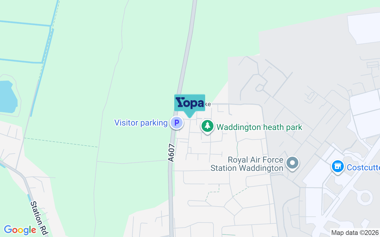 Map showing the location of LN5 9ZE