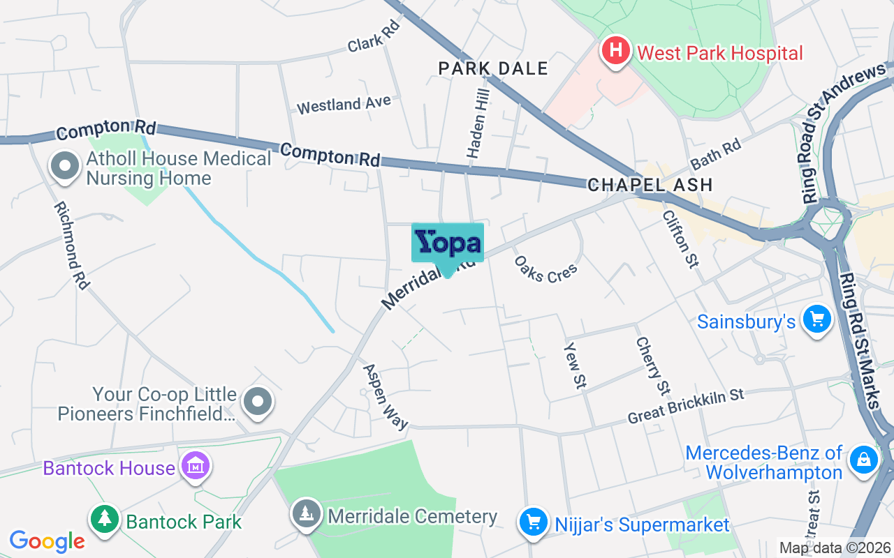 Map showing the location of WV3 9SE