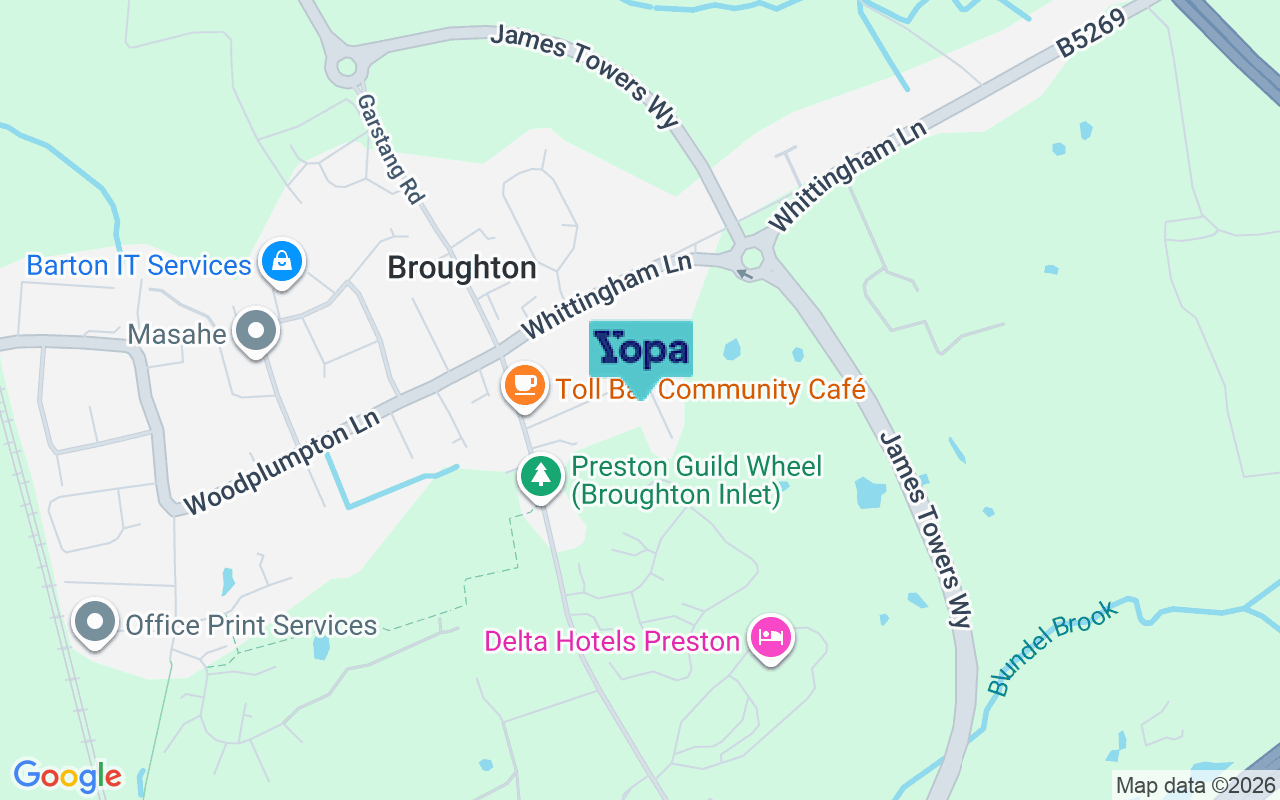 Map showing the location of PR3 5EH