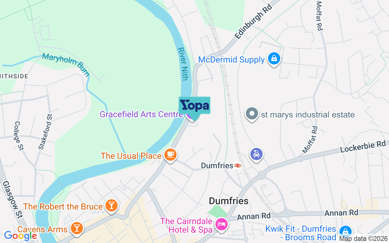 Map showing the location of DG1 1JQ