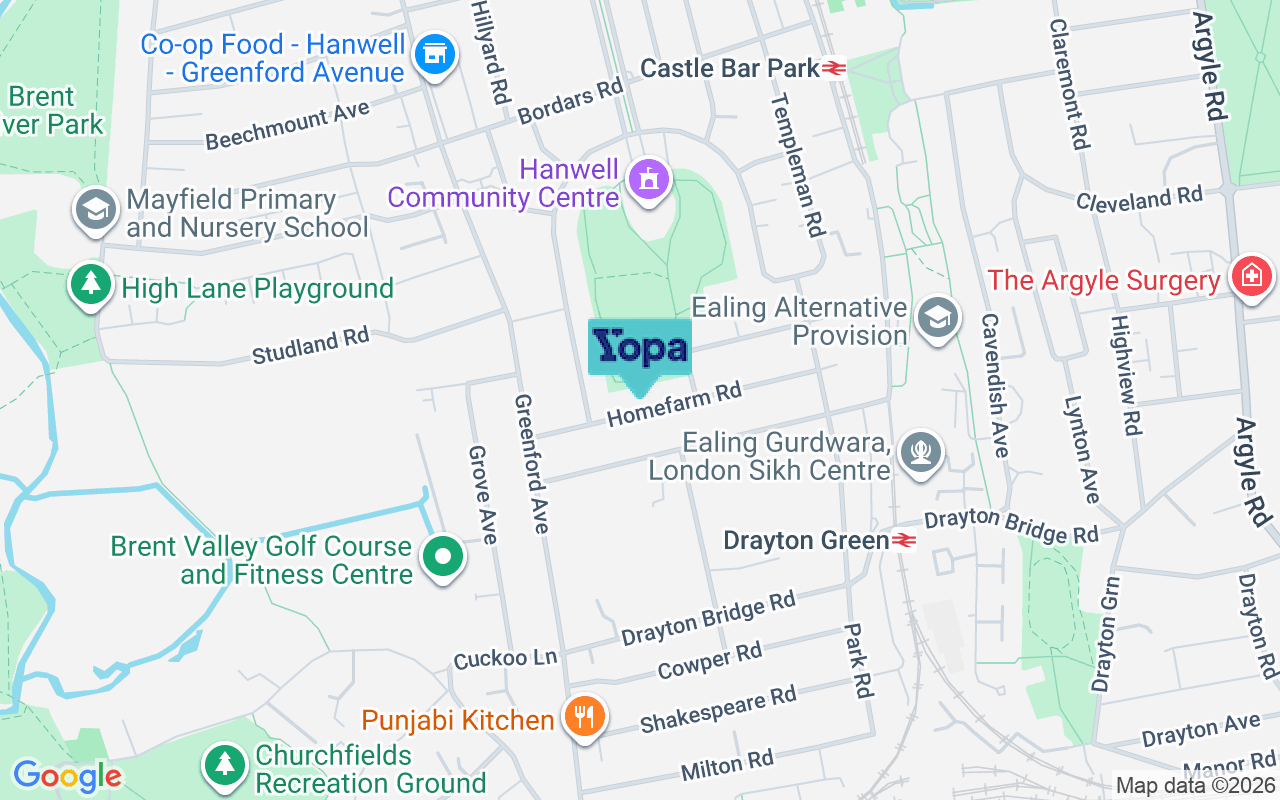 Map showing the location of W7 1NR