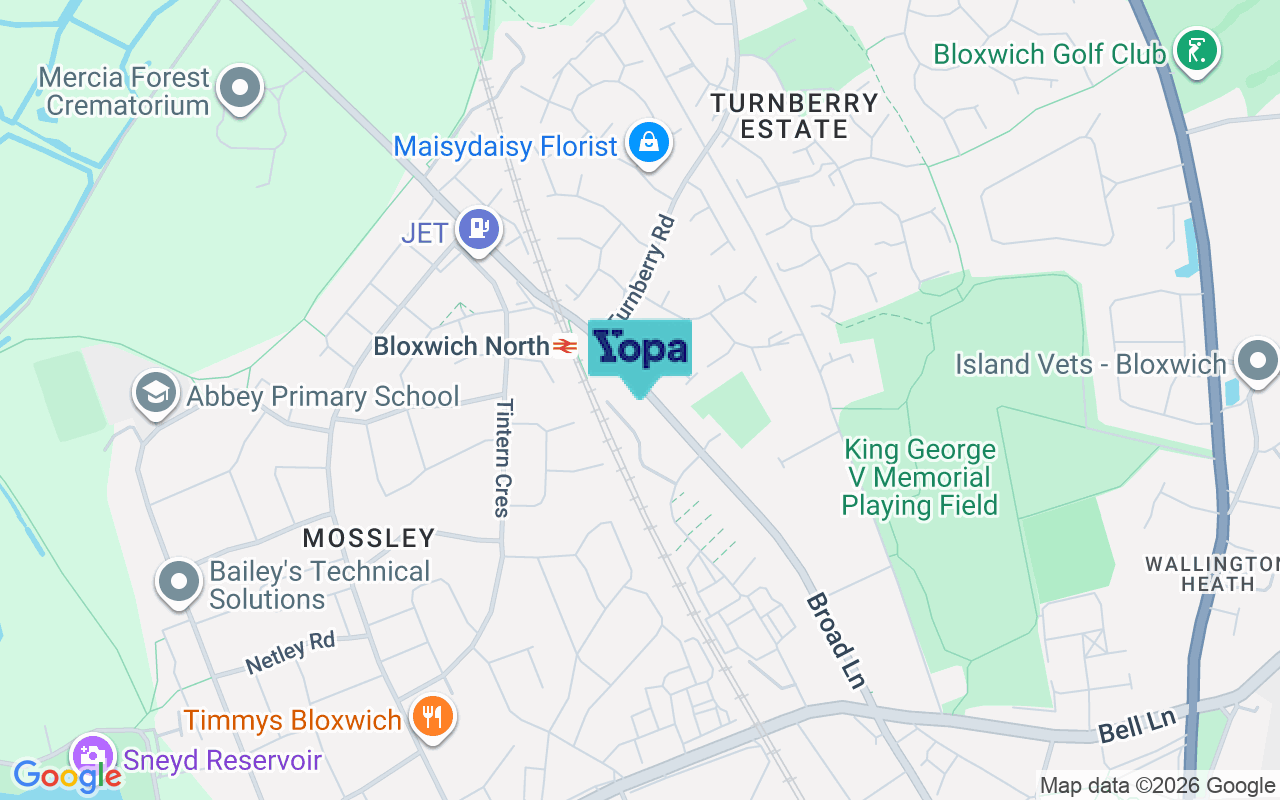 Map showing the location of WS3 2TH