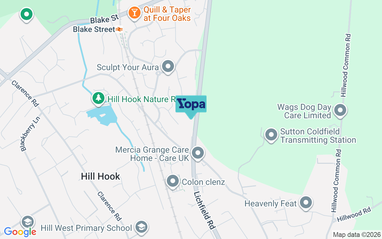 Map showing the location of B74 4EG