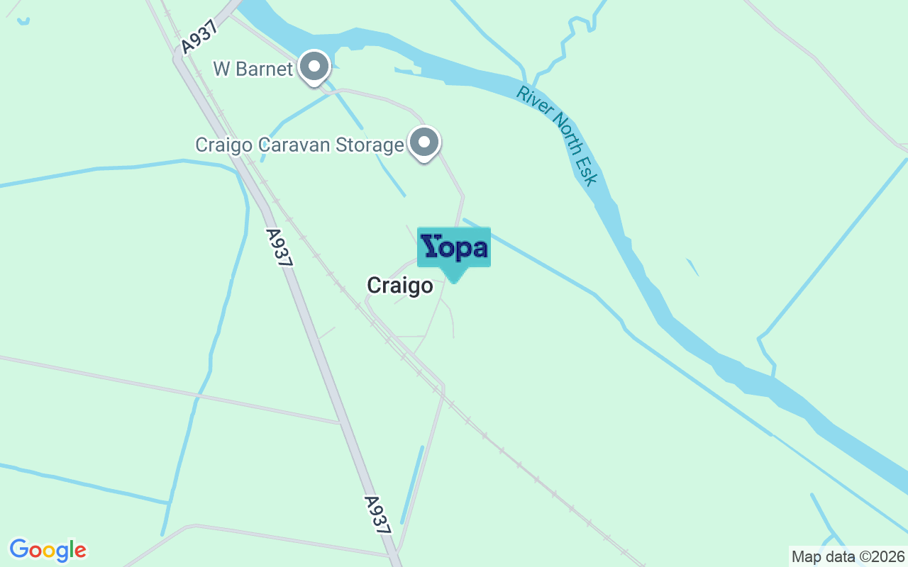 Map showing the location of DD10 9JZ