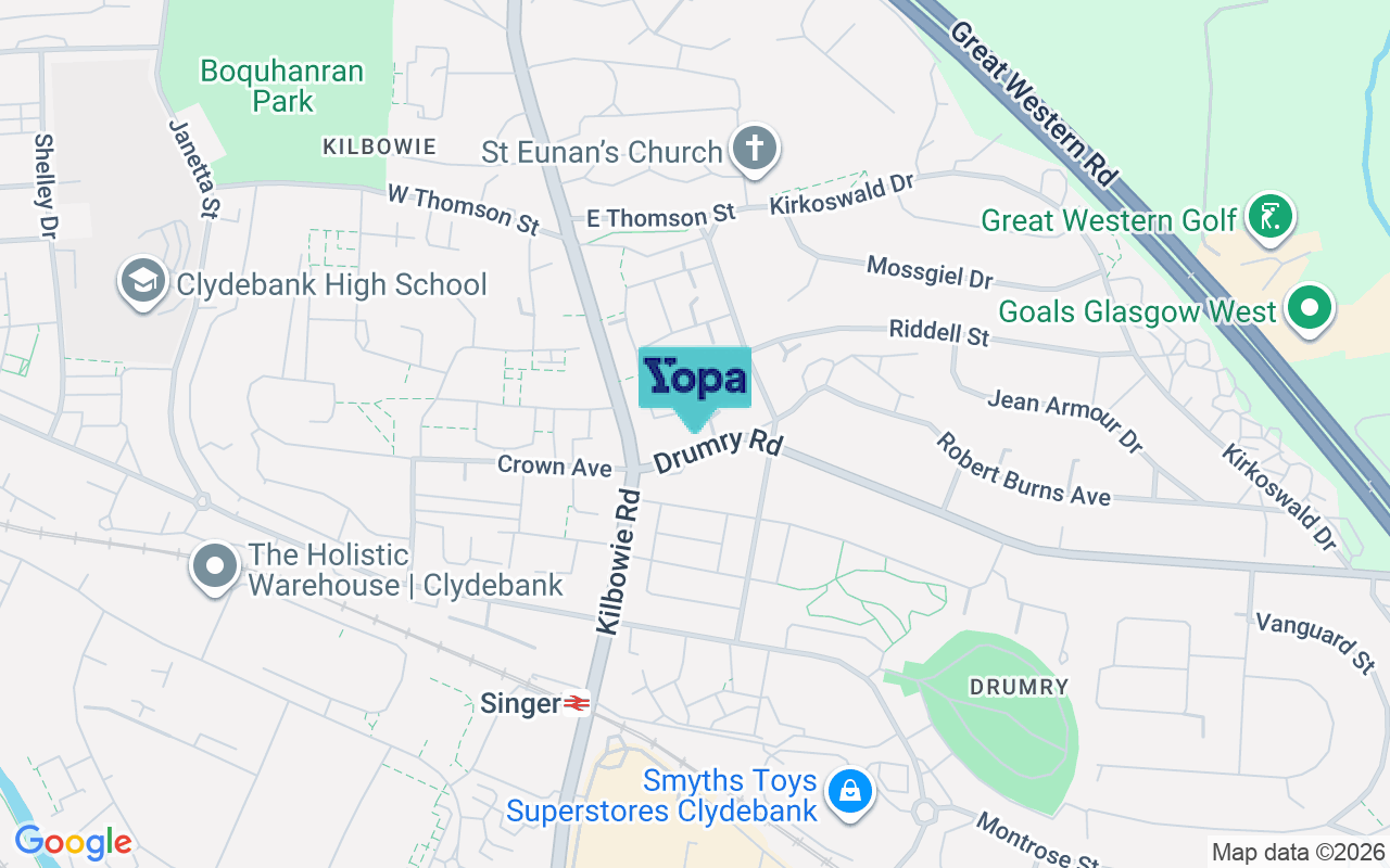 Map showing the location of G81 2LJ