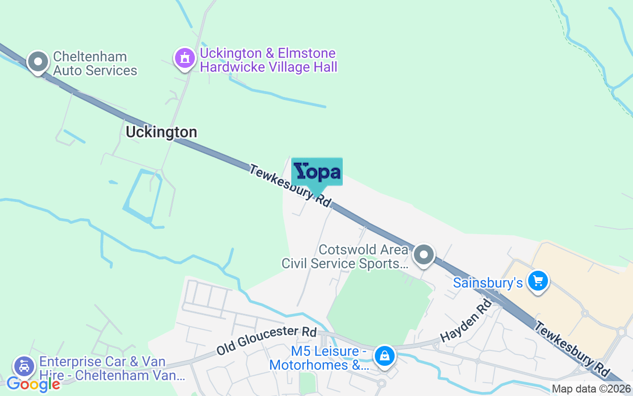 Map showing the location of GL51 9SW