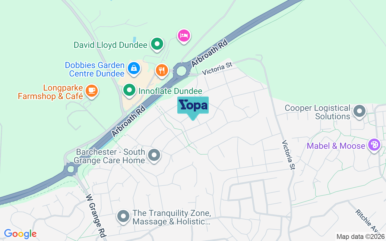Map showing the location of DD5 4UT