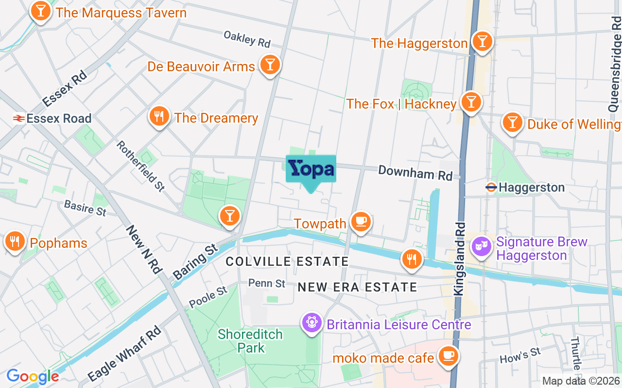 Map showing the location of N1 5TW