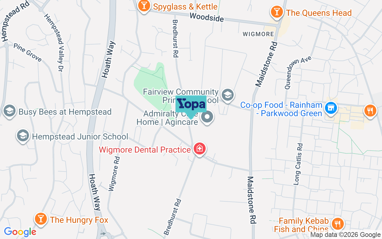 Map showing the location of ME8 0QT