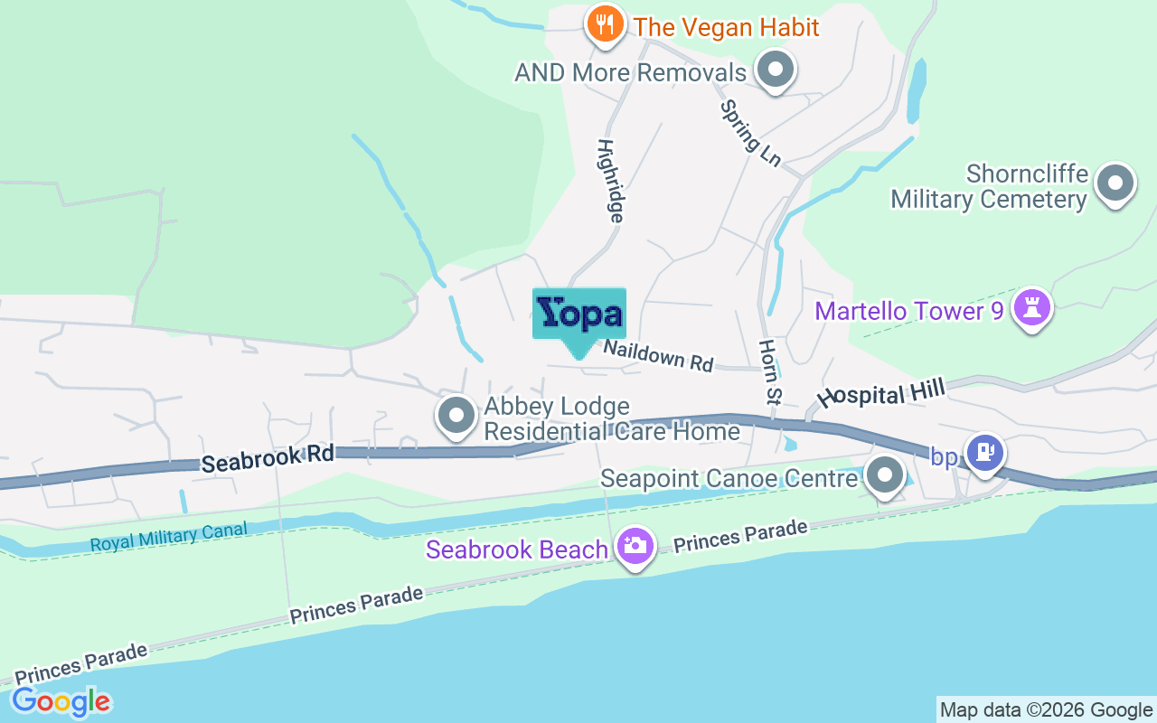Map showing the location of CT21 5TA