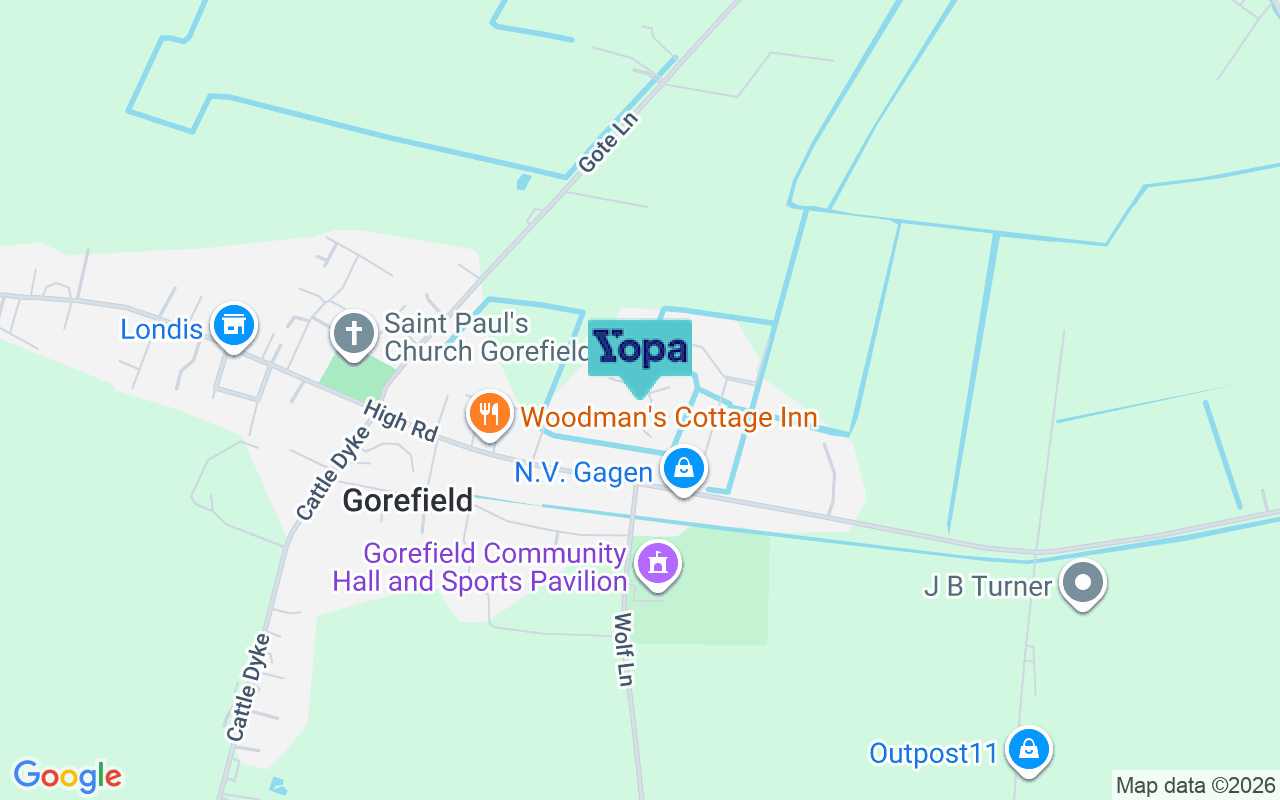 Map showing the location of PE13 4LX