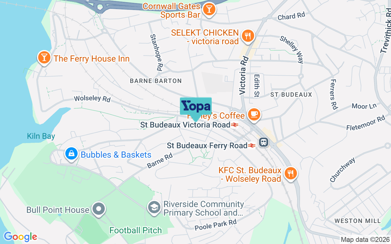 Map showing the location of PL5 1JL