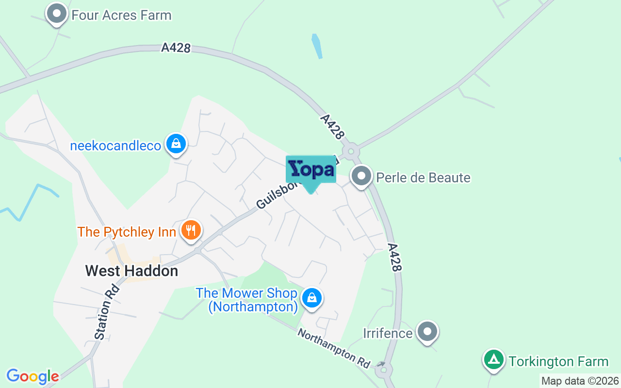 Map showing the location of NN6 7AE