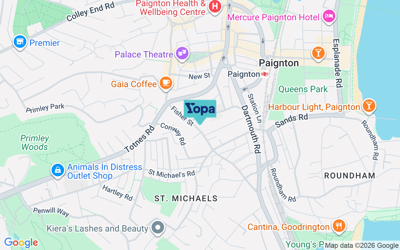 Map showing the location of TQ4 5EN