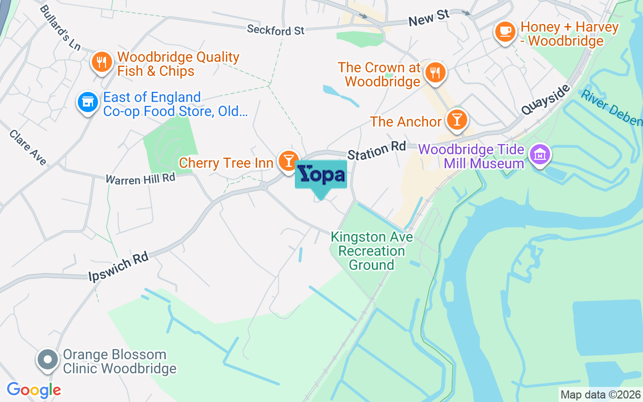 Map showing the location of IP12 4BE