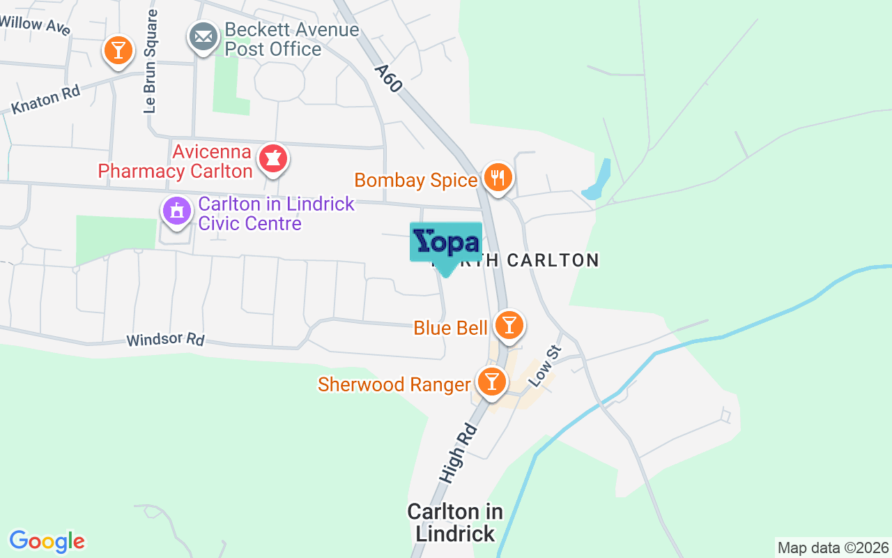 Map showing the location of S81 9BN