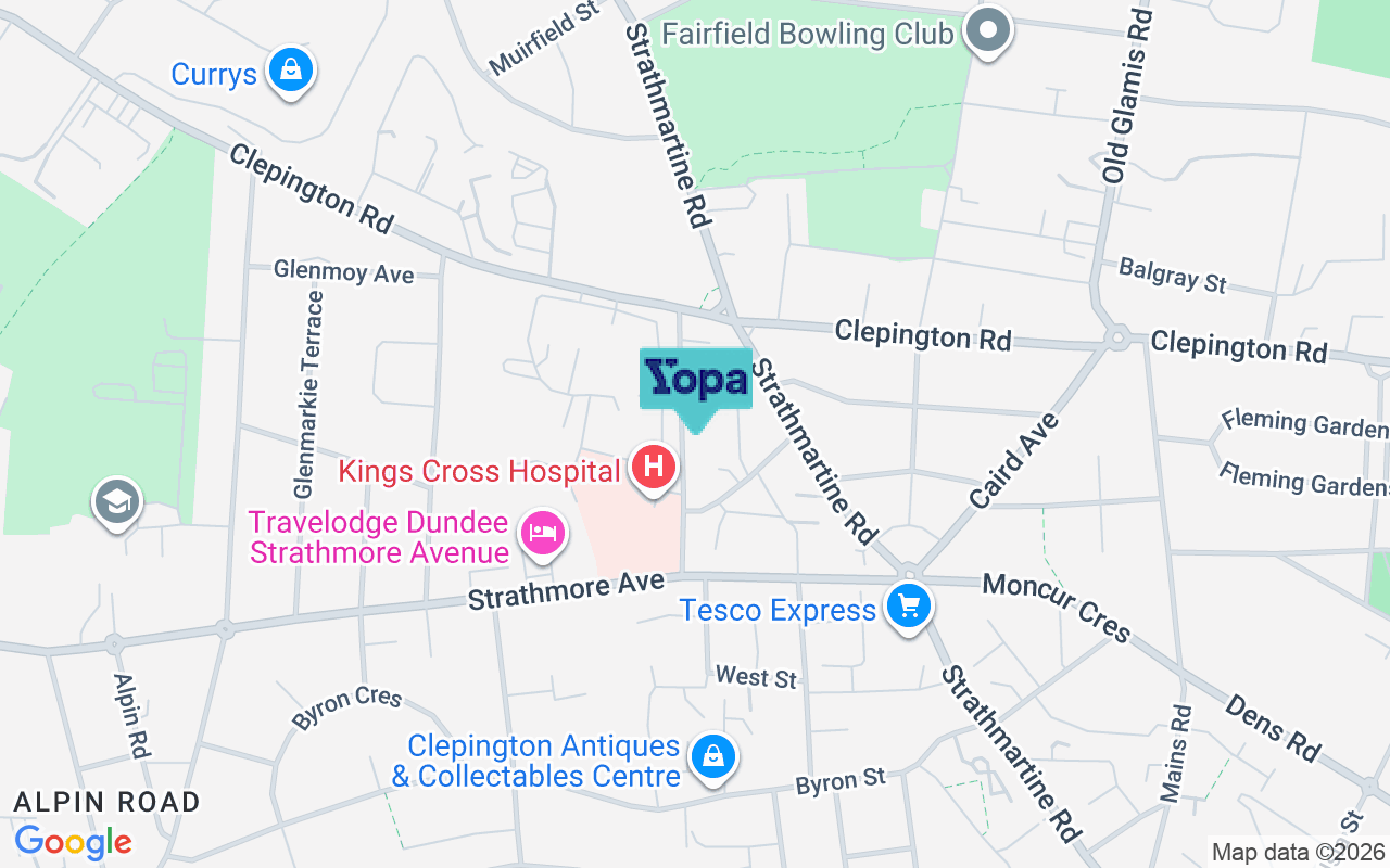 Map showing the location of DD3 8DJ
