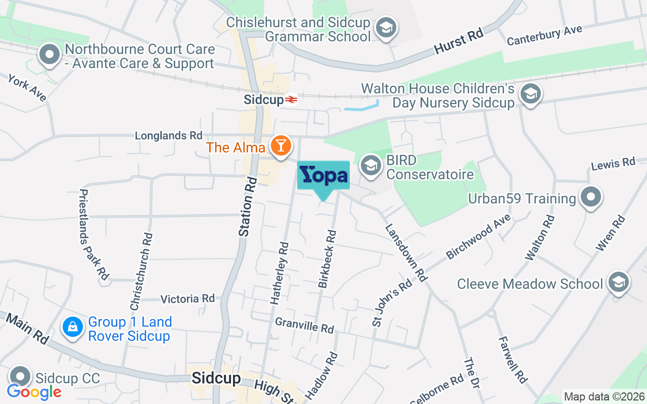 Map showing the location of DA14 4DJ