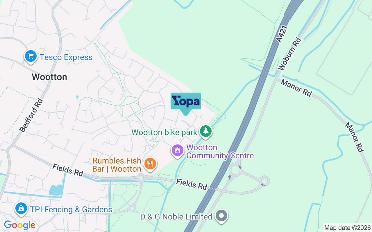 Map showing the location of MK43 9AQ