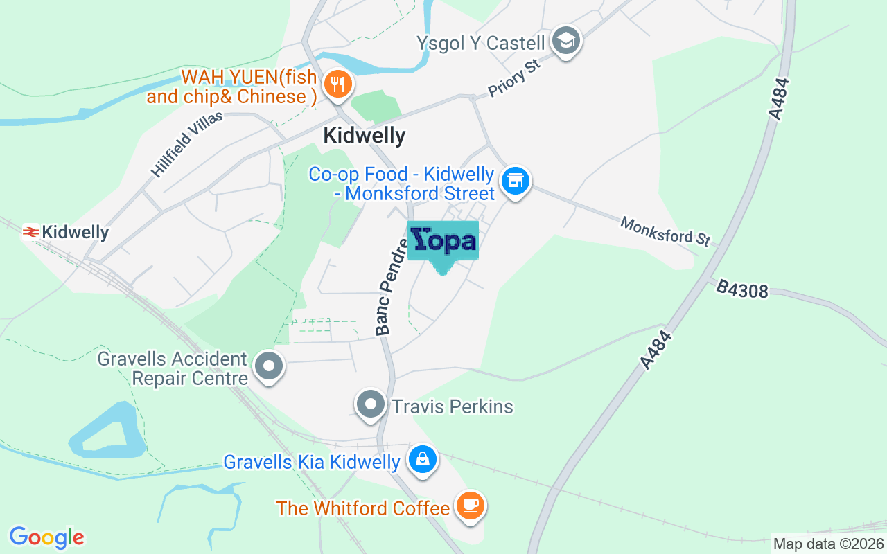 Map showing the location of SA17 4TD