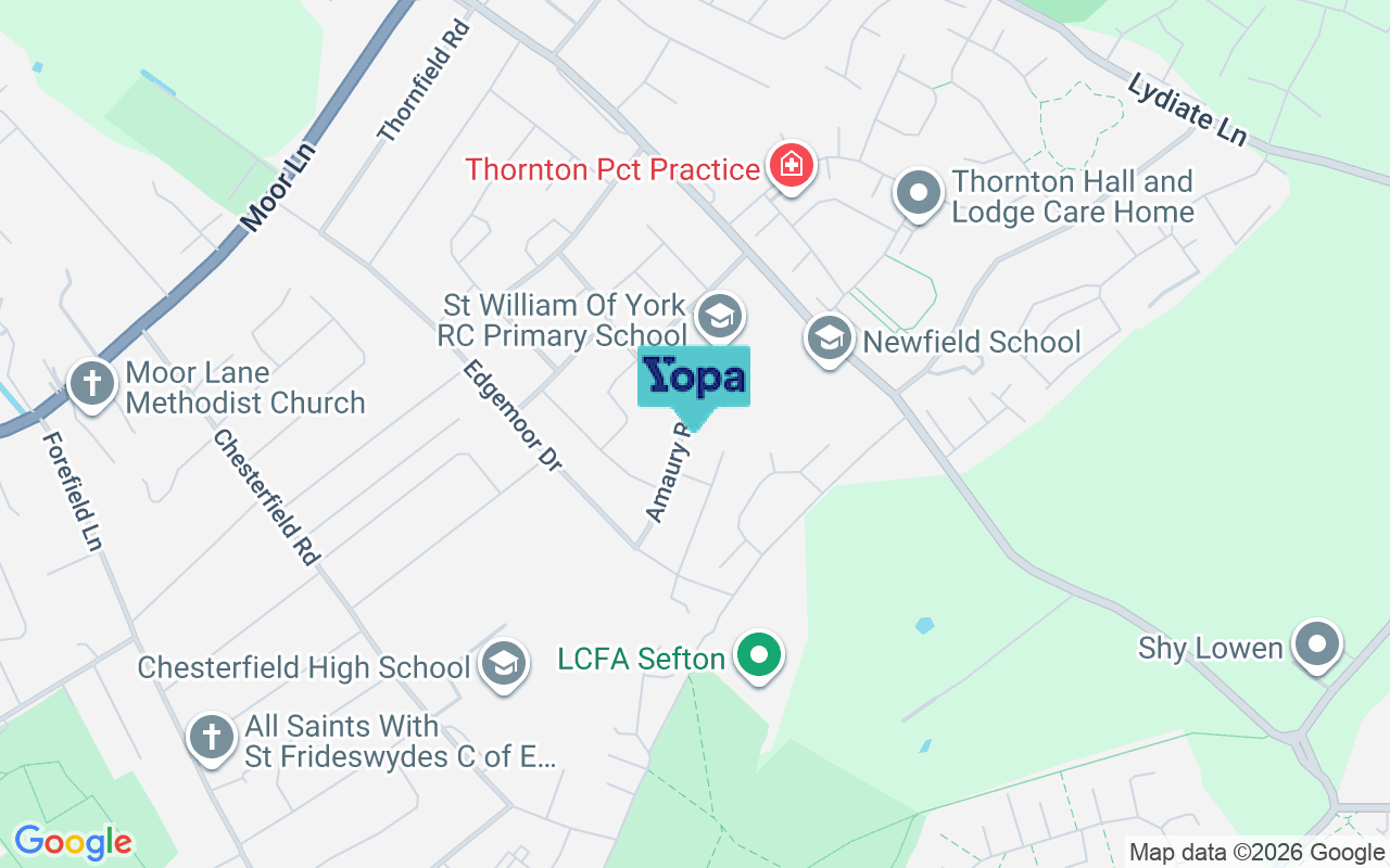 Map showing the location of L23 9UY