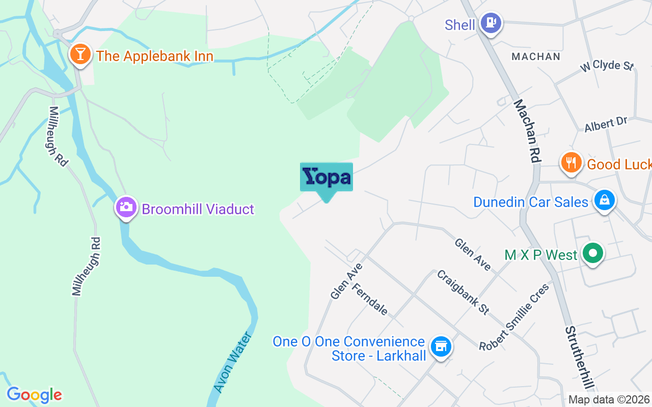 Map showing the location of ML9 1FG